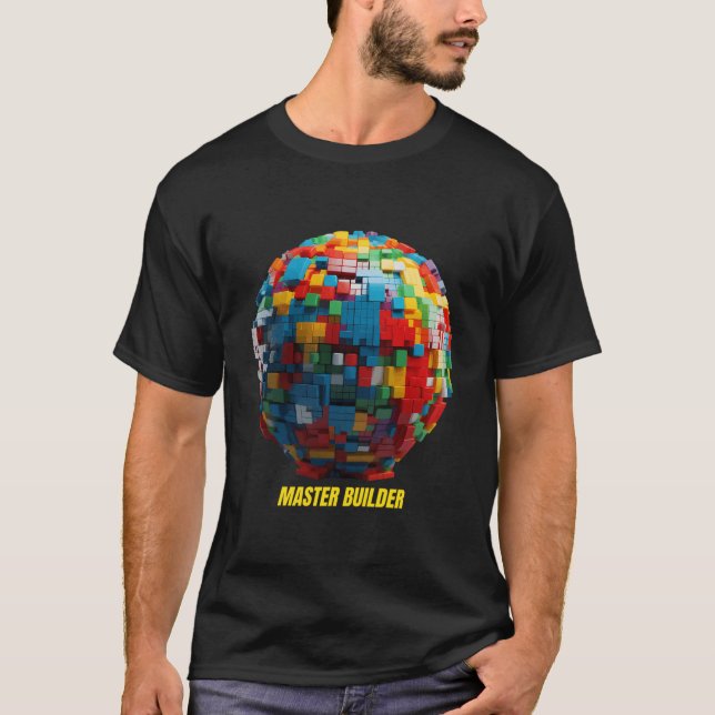 Master Builder Building Blocks Brick Builder T-Shirt (Front)