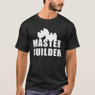 Master Builder Building Blocks Bricks Engineer Con T-Shirt