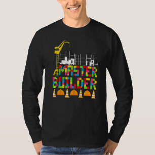Master Builder Building Blocks Engineer Bricks Con T-Shirt