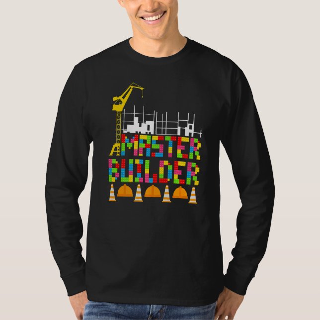 Master Builder Building Blocks Engineer Bricks Con T-Shirt (Front)