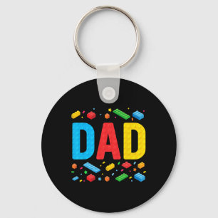 Master Builder Building Bricks Blocks Family Fathe Key Ring