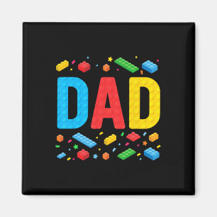 Master Builder Building Bricks Blocks Family Fathe Magnet