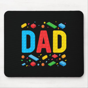 Master Builder Building Bricks Blocks Family Fathe Mouse Pad