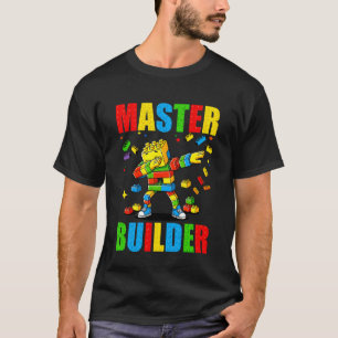 Master Builder Building Dab Blocks Funny Brick Toy T-Shirt