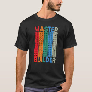 Master Builder Cool Builder Building Blocks Set To T-Shirt
