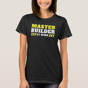 Master Builder Cute Block Building Kids Boys 1 T-Shirt