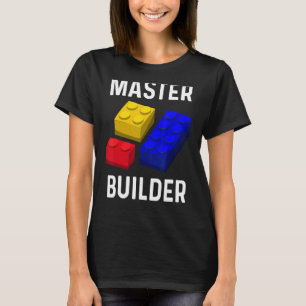 Master Builder Cute Block Building Kids Toys Brick T-Shirt