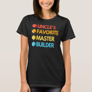 Master Builder Cute Block Building Vintage For Ne T-Shirt
