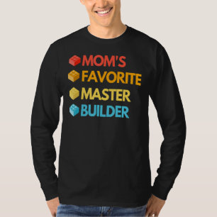 Master Builder Cute Block Building Vintage For So T-Shirt