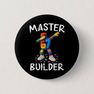 Master Builder Dabbing 67 Meme Building Blocks Bri 6 Cm Round Badge