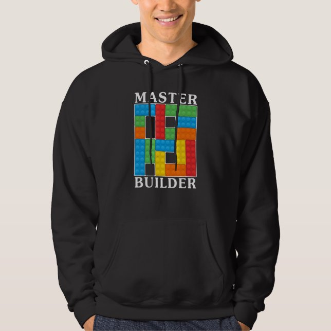 Master Builder Kids Building Blocks Bricks Toys Hoodie (Front)