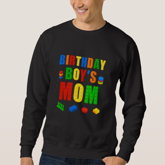 Master Builder Mum Birthday Boy Building Bricks Bl Sweatshirt (Front)