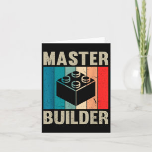 Master Builder Recto Boys Building Blocks Set Toys Card