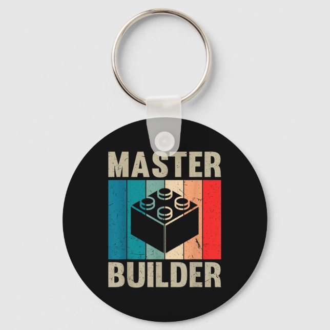 Master Builder Recto Boys Building Blocks Set Toys Key Ring (Front)