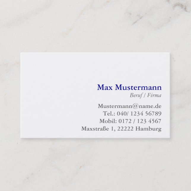 Master Business Cards (Front)