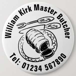 Master Butcher 6 Cm Round Badge