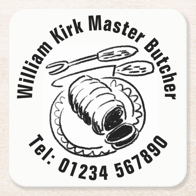 Master Butcher Beverage Coaster (Front)