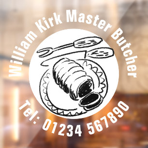 Master Butcher Butchers Shop Window Cling