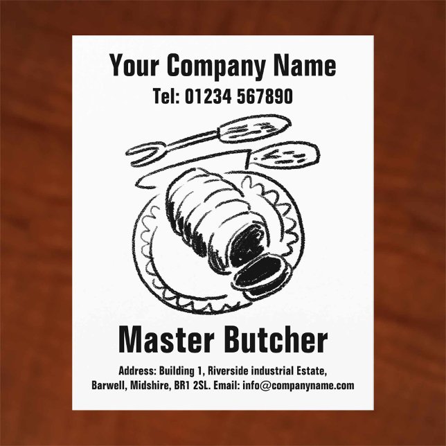 Master Butcher Cartoon Design Flyer (Creator Uploaded)