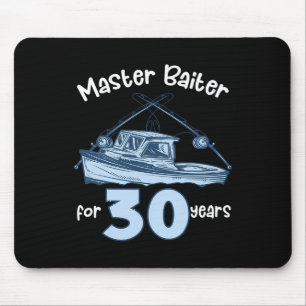 Master Byiter For 30 Years Fishing 30th Birthday F Mouse Pad
