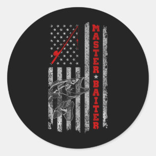 Master Byiter For Men Funny Fishing Shirts Men Fis Classic Round Sticker