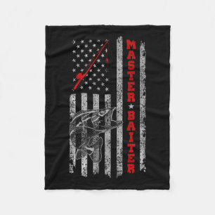 Master Byiter For Men Funny Fishing Shirts Men Fis Fleece Blanket