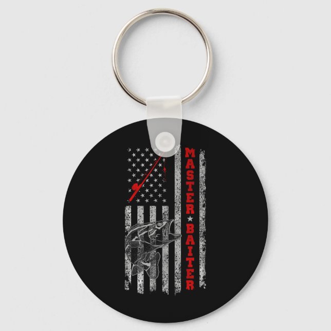 Master Byiter For Men Funny Fishing Shirts Men Fis Key Ring (Front)