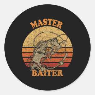 Master Byiter Funny Fishing Classic Round Sticker