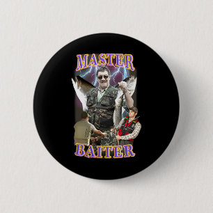 Master Byiter Vintage B Fishing Funny Angler  6 Cm Round Badge