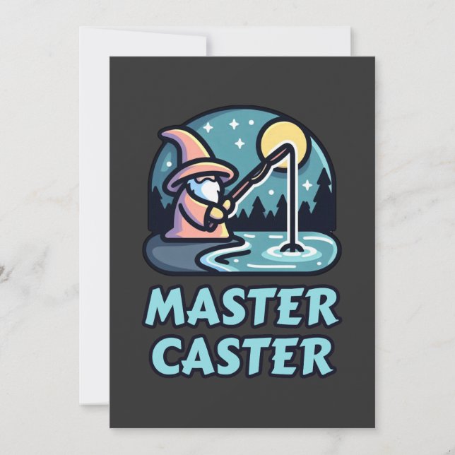Master Caster Fantasy Fishing Invitation (Front)
