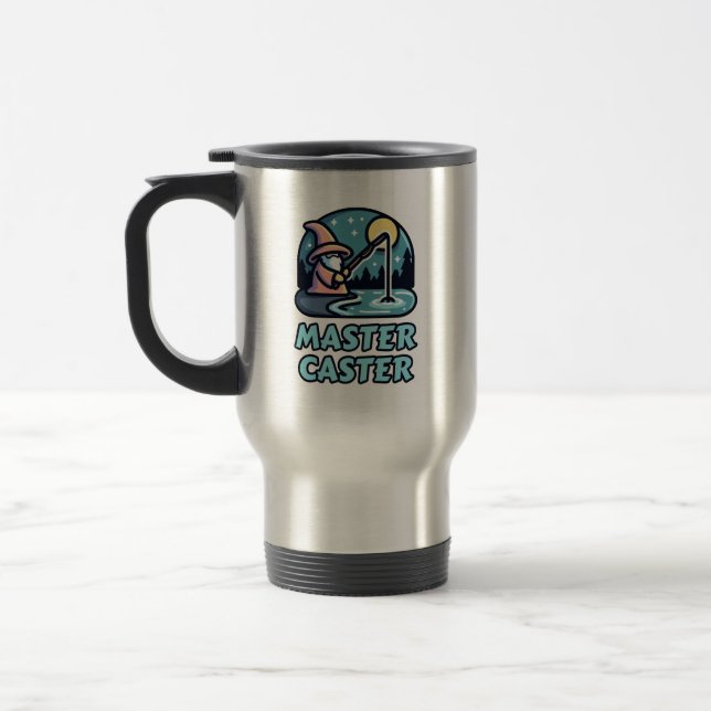 Master Caster Fantasy Fishing Travel Mug (Left)