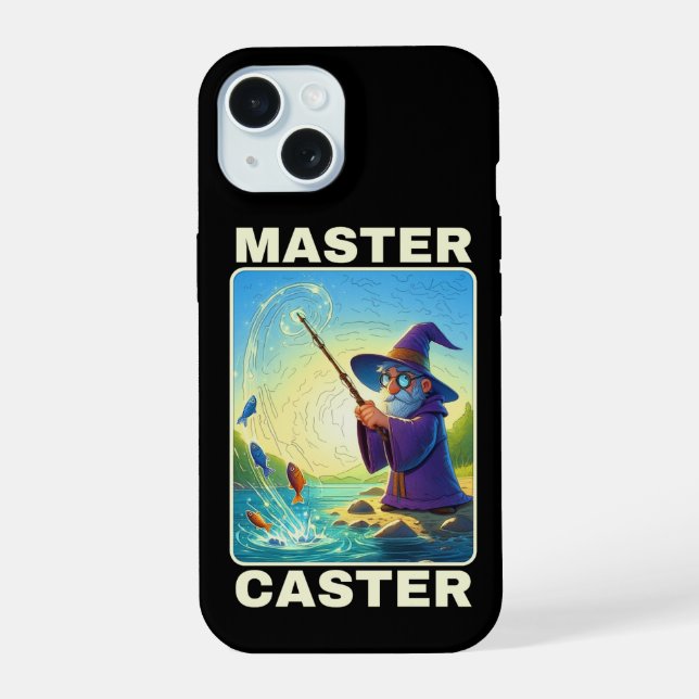 Master Caster - Magic Fishing Wizard iPhone 15 Case (Back)