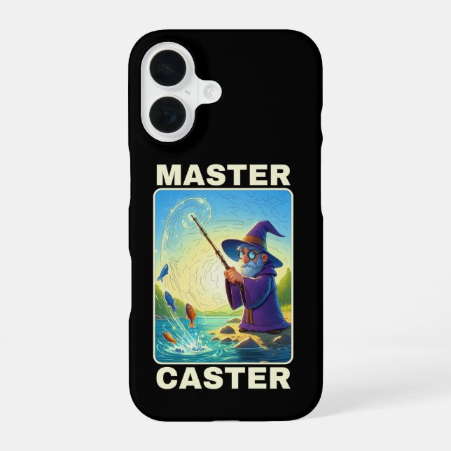 Master Caster - Magic Fishing Wizard iPhone 16 Case (Back)