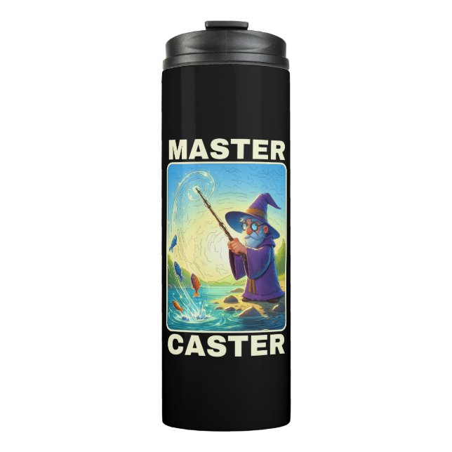 Master Caster - Magic Fishing Wizard Thermal Tumbler (Front)