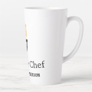 Master chef add name black pan yellow fire fume co latte mug