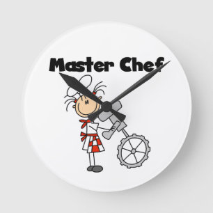Master Chef - Female Round Clock