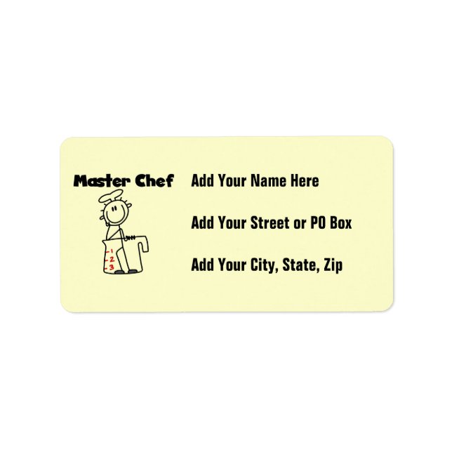 Master Chef Label (Front)