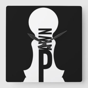 MASTER CHESS ORIGINAL BY MASANSER SQUARE WALL CLOCK
