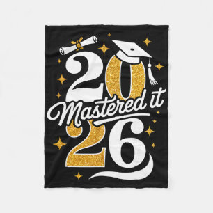 Master Cl Of 2026 Graduation Gifts Masters Degree Fleece Blanket