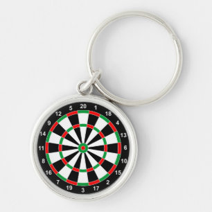 Master Darts Board Basic Round Target Classic game Key Ring