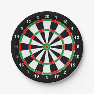 Master Darts Board Basic Round Target Classic game Paper Plate