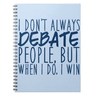 Master Debater Funny Speech and Debate Team Spiral Notebook