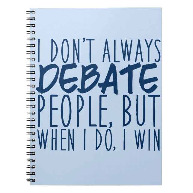 Master Debater Funny Speech and Debate Team Spiral Notebook (Front)