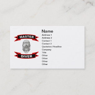 Master Diver Business Cards
