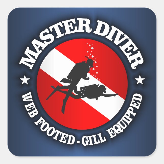Master Diver (Medallion) Square Sticker (Front)