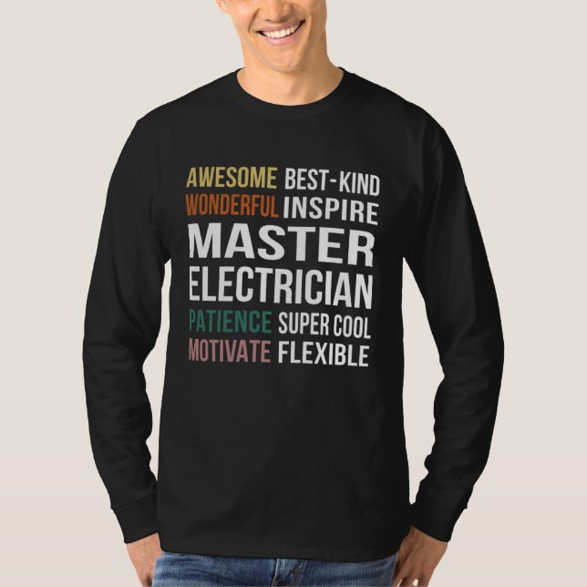 Master Electrician  Appreciation T-Shirt (Front)