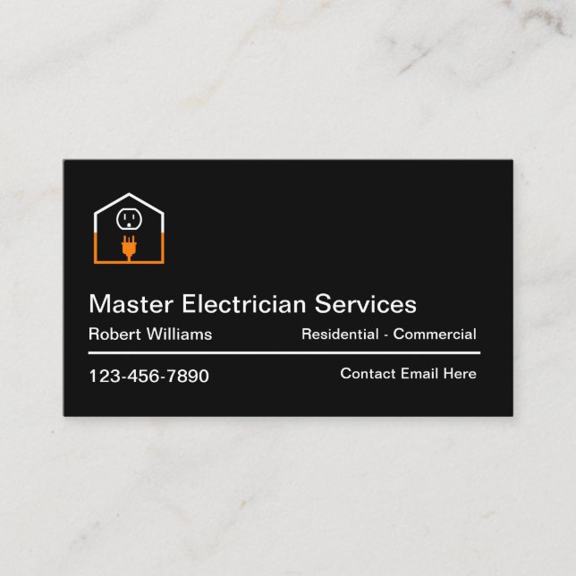 Master Electrician Business Cards (Front)