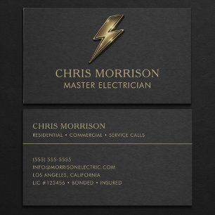 Master Electrician Professional Business Card