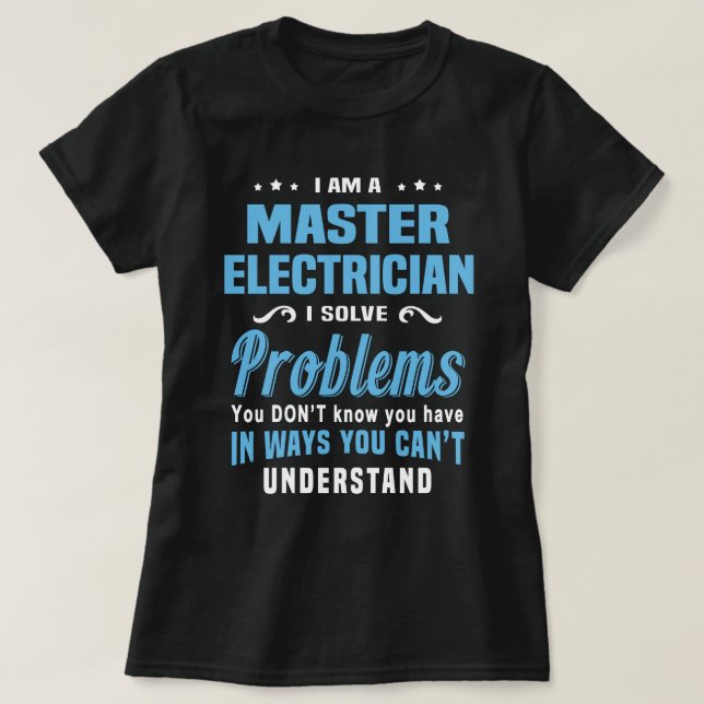 Master Electrician T-Shirt (Design Front)