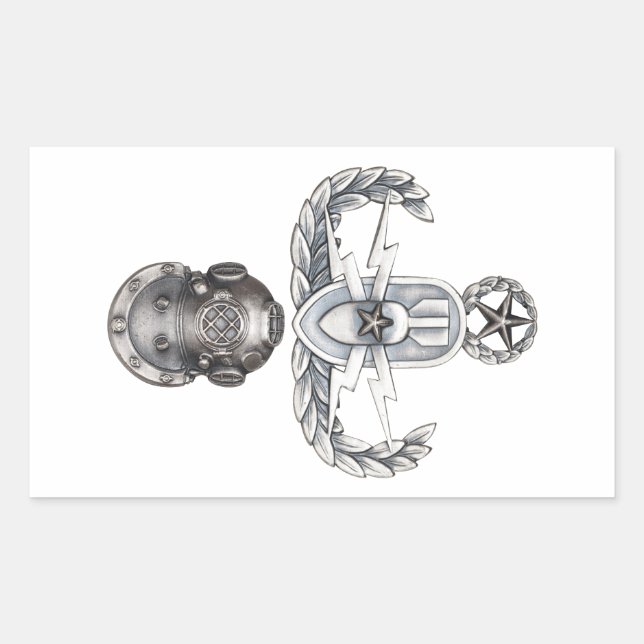 Master EOD 2nd Class Diver Rectangular Sticker (Front)